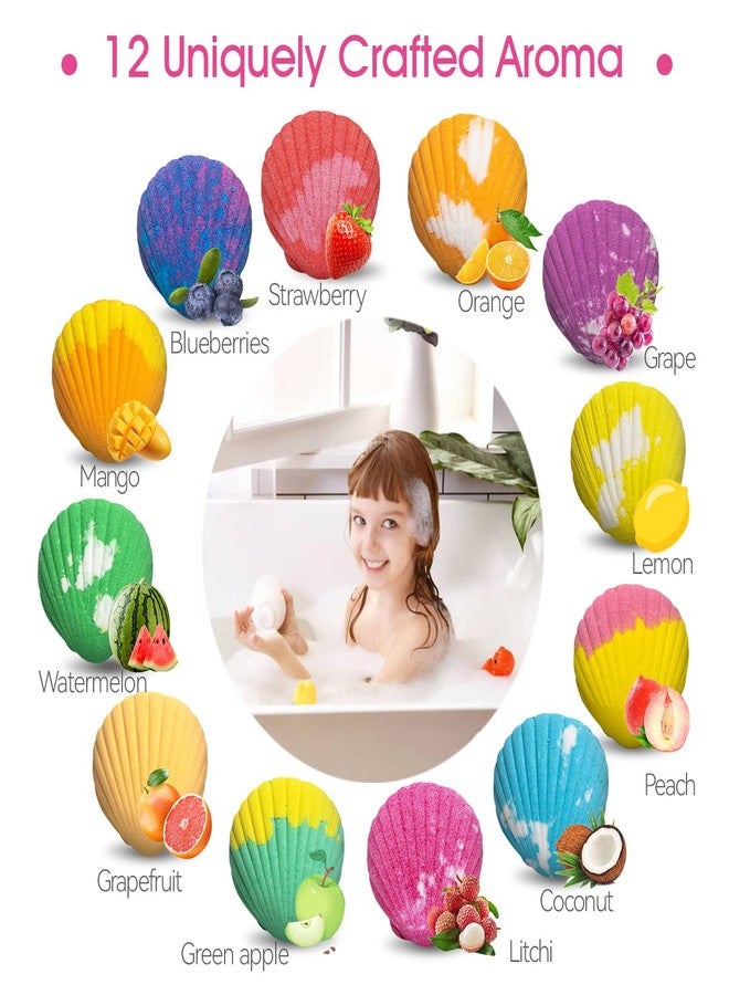 Santrela Bath Bombs for Kids with Surprise Toys Inside, 12 Pack Shell Kids Bath Bombs Gift Set for Girls Boys Birthday, Easter, Christmas, Halloween, Handmade Organic Bath Fizzy Bomb with Sea Animal for Child - Image 4