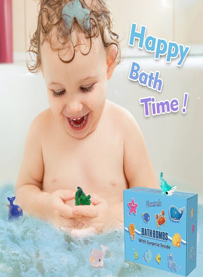 Santrela Bath Bombs for Kids with Surprise Toys Inside, 12 Pack Shell Kids Bath Bombs Gift Set for Girls Boys Birthday, Easter, Christmas, Halloween, Handmade Organic Bath Fizzy Bomb with Sea Animal for Child - Image 3