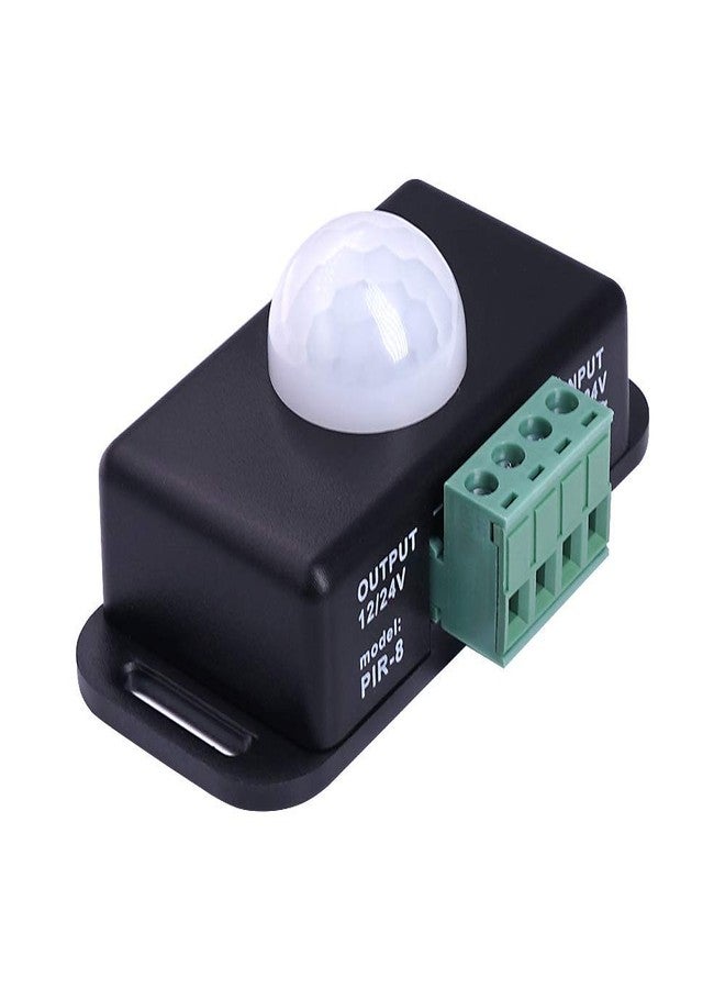 protium 12V 24V PIR Sensor LED Dimmer Switch Motion Timer Function, PIR Controller for LED Strip Tape Lights - Image 1