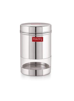 Hazel HAZEL Stainless Steel Transparent Wide Mouth See Through Container, Silver, Set of 2, 600 Ml  - Image 5