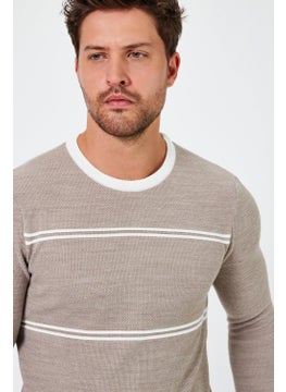 Alexander Gardi Alexandergardı Crew Neck Striped Regular Fit Sweater (E24-EZE-04)  - Image 4