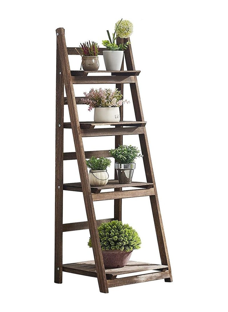 Generic FFD Wooden Flower Stand Multi-Tier Plant Shelf - Garden Decorative Display Rack & Towel Holder  - Image 2