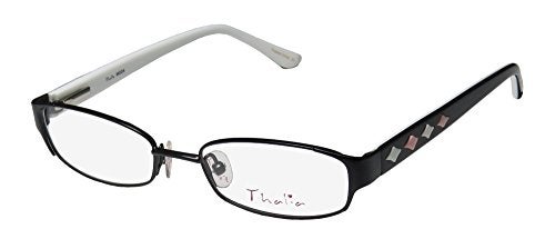 THALIA SODI Thalia Moda Womens/Ladies Rxable Newest Season Designer Full-rim Spring Hinges Eyeglasses/Eyeglass Frame (48-16-130, Black / White) - Image 1
