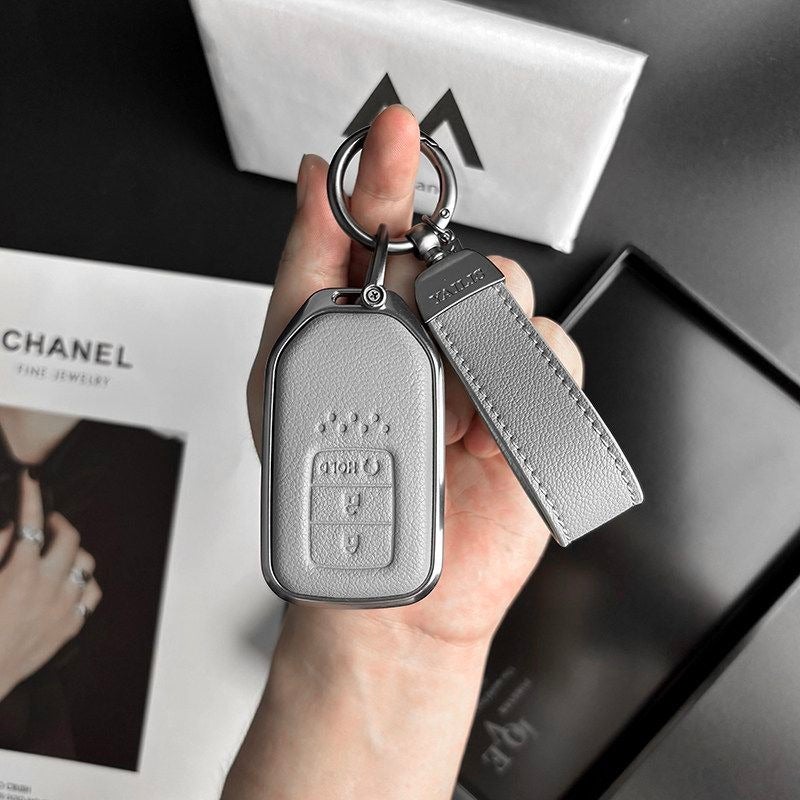 Honda Universal keycase, compatible with Honda Civic Accord CRV, etc. -CARBLUN car key cover protective case - Image 1