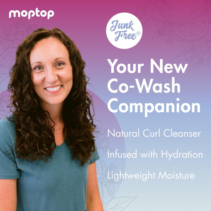 MopTop Cowash Cleansing Conditioner â€“ Curly Hair Conditioner to Restore Moisture, Reduce Frizz & Boost Manageability, Sulfate & Paraben Free Hair Care for All Hair Textures (Citrus Medley, 8oz) - Image 2