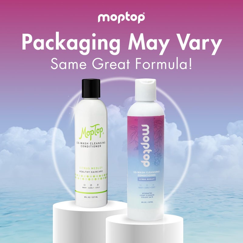 MopTop Cowash Cleansing Conditioner â€“ Curly Hair Conditioner to Restore Moisture, Reduce Frizz & Boost Manageability, Sulfate & Paraben Free Hair Care for All Hair Textures (Citrus Medley, 8oz) - Image 5