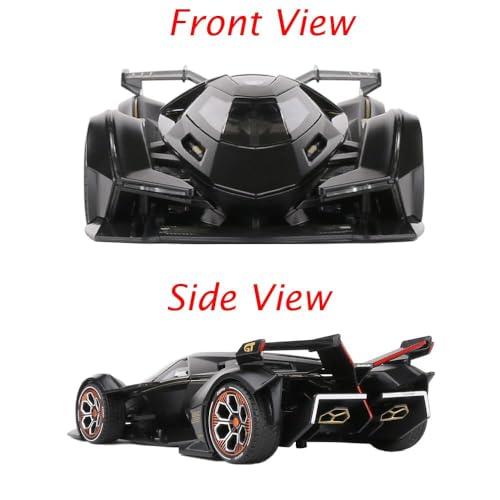 DARVICE 1:22 Scale Diecast Metal Car Lambo V12 GT Toy Car for Kids Model Collection with Light Sound Pull Back Openable Door - Image 5