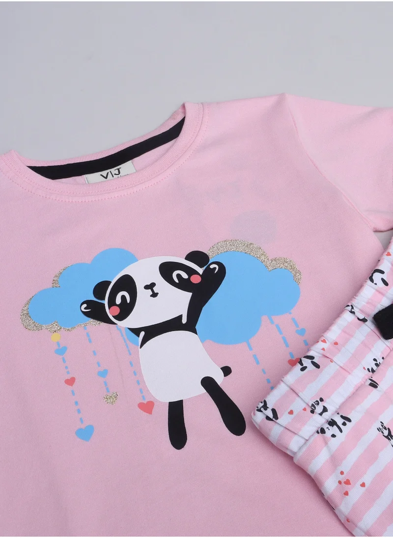victor and jane Victor and Jane - Printed T-shirt and Shorts Pyjama Set