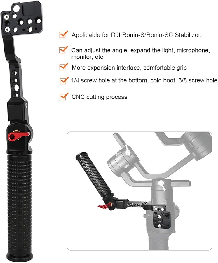 Aluminium Alloy Black Sling Handle Grip Stabilizer for Ronin S and Ronin SC - Image 4