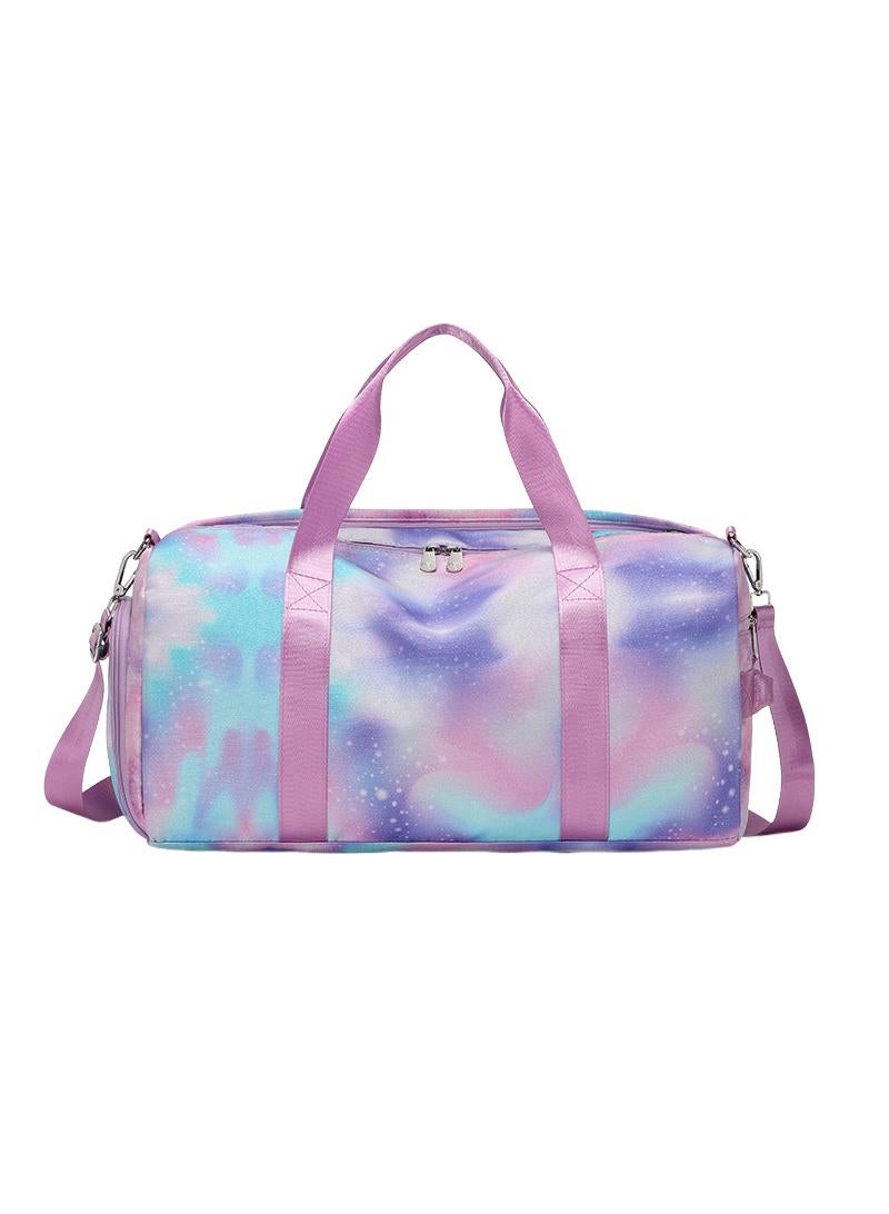 General Large Capacity Waterproof Graffiti Print Swimming Fitness Sports Bag Travel Bag  - Image 1