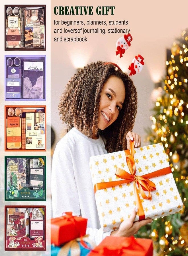 KPS مجموعة قصاصات KPS Vintage Scrapbook Moonlight | ورق مزخرف مع ملصقات للمخططات | لمستلزمات دفتر الملاحظات/المذكرات/القرطاسية | لألبوم/مشروع الكلية (مجموعة واحدة، متعددة الألوان) - Image 4
