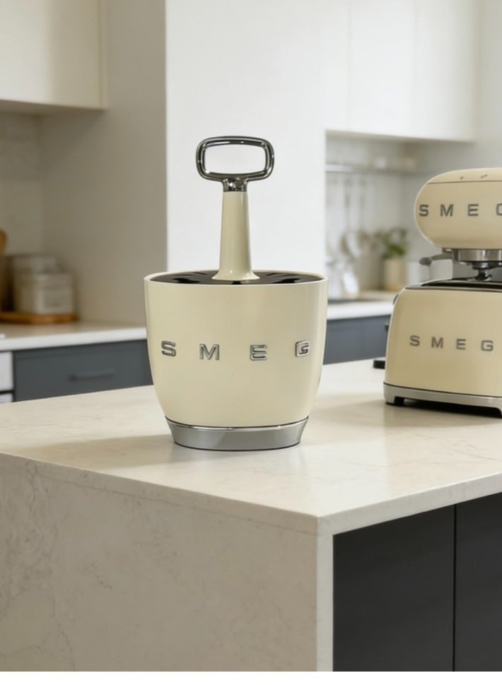 SMEG retro Western tableware storage rack cutlery storage box simple wind kitchen rack (off-white) - Image 3