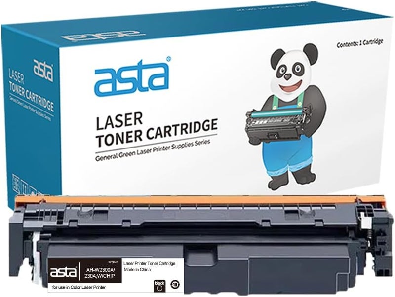 استا خرطوشة حبر 230A W2300A مع شريحة متوافقة مع طابعة HP Color LaserJet Pro 4203dw 4203dn MFP 4303dw 4303dn 4303fdw W 2300 230 A بديل عالي الإنتاجية للمكاتب أسود (BK) - Image 1