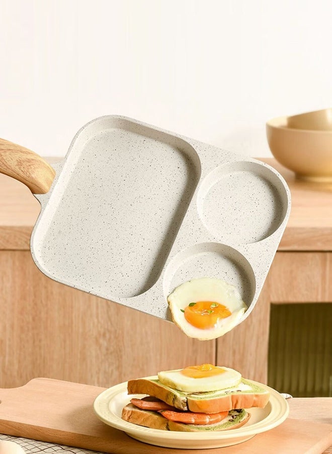 wowofa Breakfast Frying Pan, Fried steak pan，Nonstick Granite Omelette Skillet, 3-Cup Egg Frying Pan, Pancake Pan and Egg Cooker and Grill Pan, Suitable for Gas and Induction Cooktops，dishwasher safe - Image 2