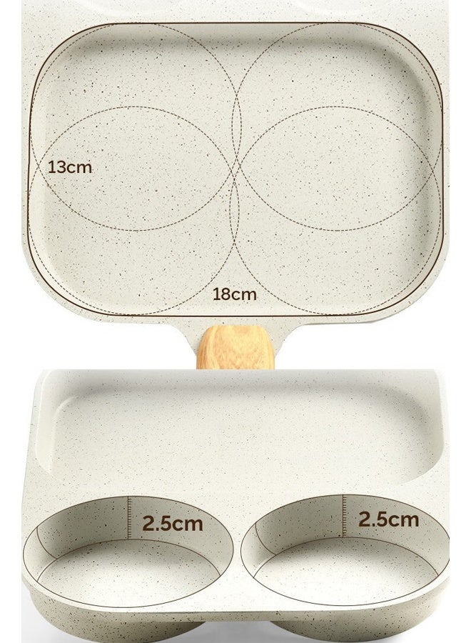 wowofa Breakfast Frying Pan, Fried steak pan，Nonstick Granite Omelette Skillet, 3-Cup Egg Frying Pan, Pancake Pan and Egg Cooker and Grill Pan, Suitable for Gas and Induction Cooktops，dishwasher safe - Image 4