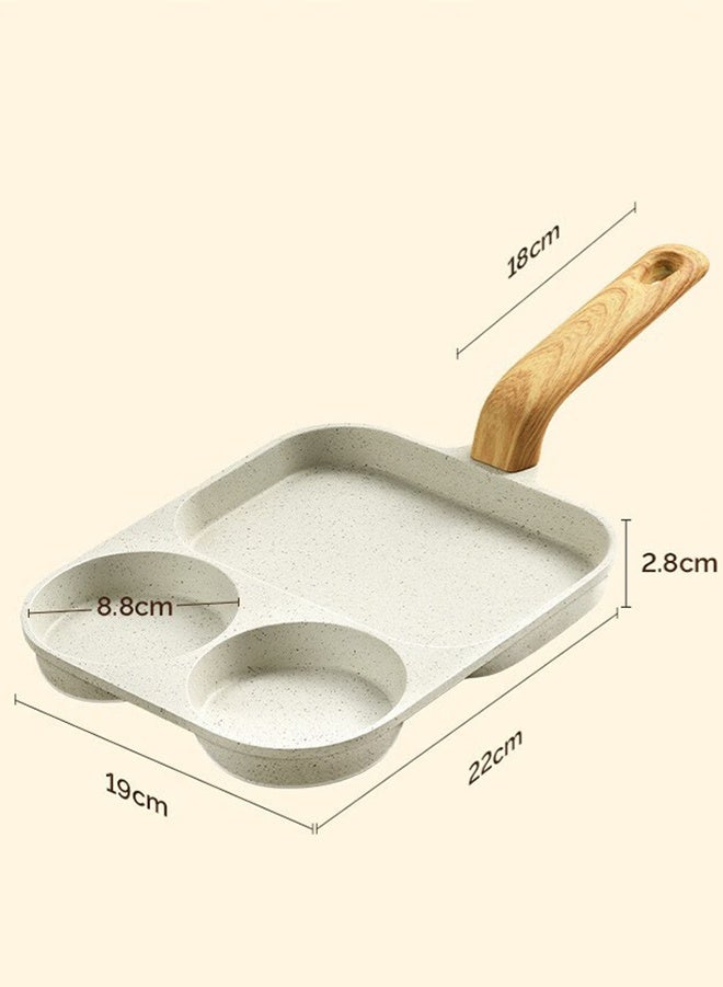 wowofa Breakfast Frying Pan, Fried steak pan，Nonstick Granite Omelette Skillet, 3-Cup Egg Frying Pan, Pancake Pan and Egg Cooker and Grill Pan, Suitable for Gas and Induction Cooktops，dishwasher safe - Image 3
