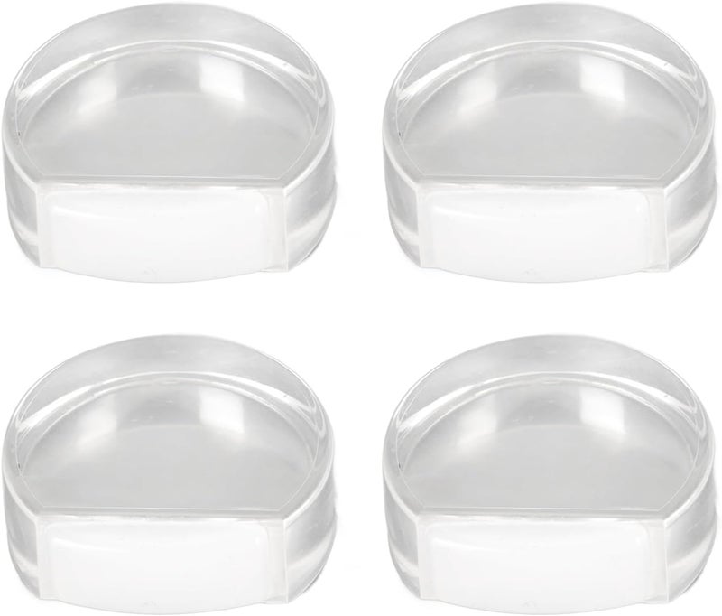 klarako Door Stopper for Holder Buffer 4Pcs Round Silent Transparent Acrylic Circular Anti Collision Blocker Circle Display for Holder Poster Stand Door Stops - Image 1