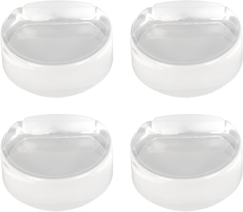 klarako Door Stopper for Holder Buffer 4Pcs Round Silent Transparent Acrylic Circular Anti Collision Blocker Circle Display for Holder Poster Stand Door Stops - Image 4