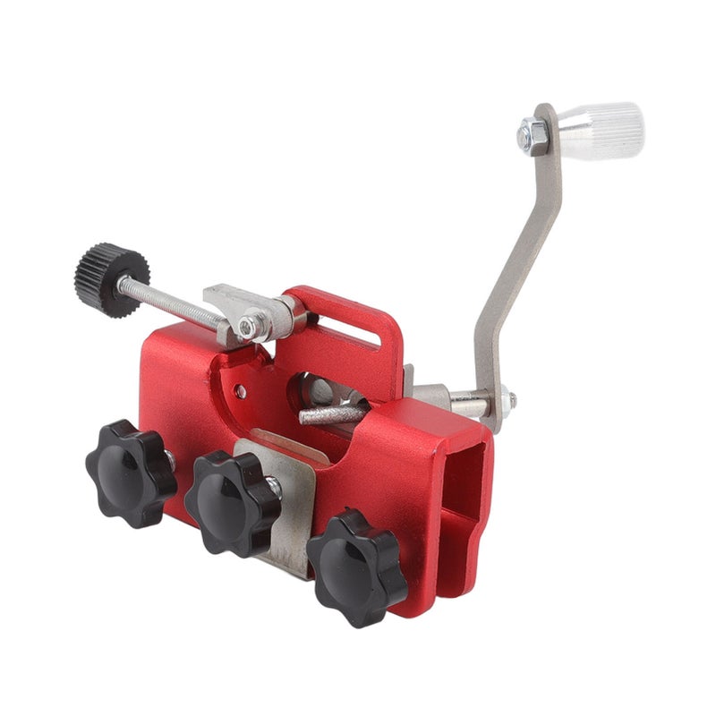 Chainsaw Sharpener Portable Lightweight Hand Crank Chain Sharpening Jig for Electric Saws Red - Image 3
