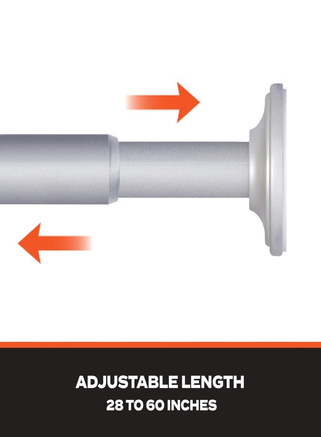 Sun Zero SN45056 Blackout Room Darkening Tension Rod, 28-60" Adjustable Length, Silver Finish, 5/8" Diameter Steel Tube - Image 5