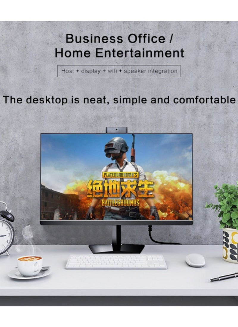 besrey  - All-in-One Computers Business Desktop 23.8” FHD 60Hz Display, Intel Core i7-7700, 8GB DDR4 RAM, 512G SSD, Webcam, HDMI, VGA Wi-Fi 6, Wired Keyboard & Mouse, Windows 10, White - Image 1