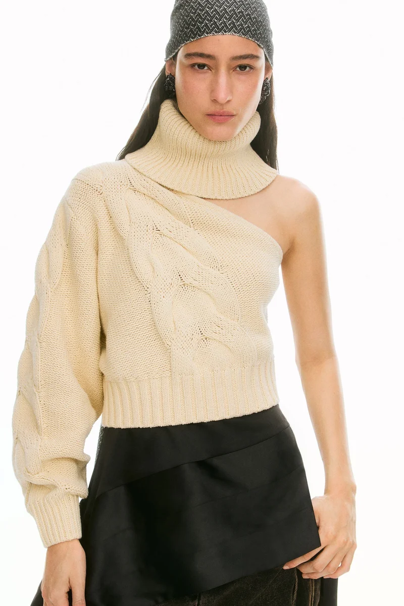 H&M Asymmetric turtleneck jumper