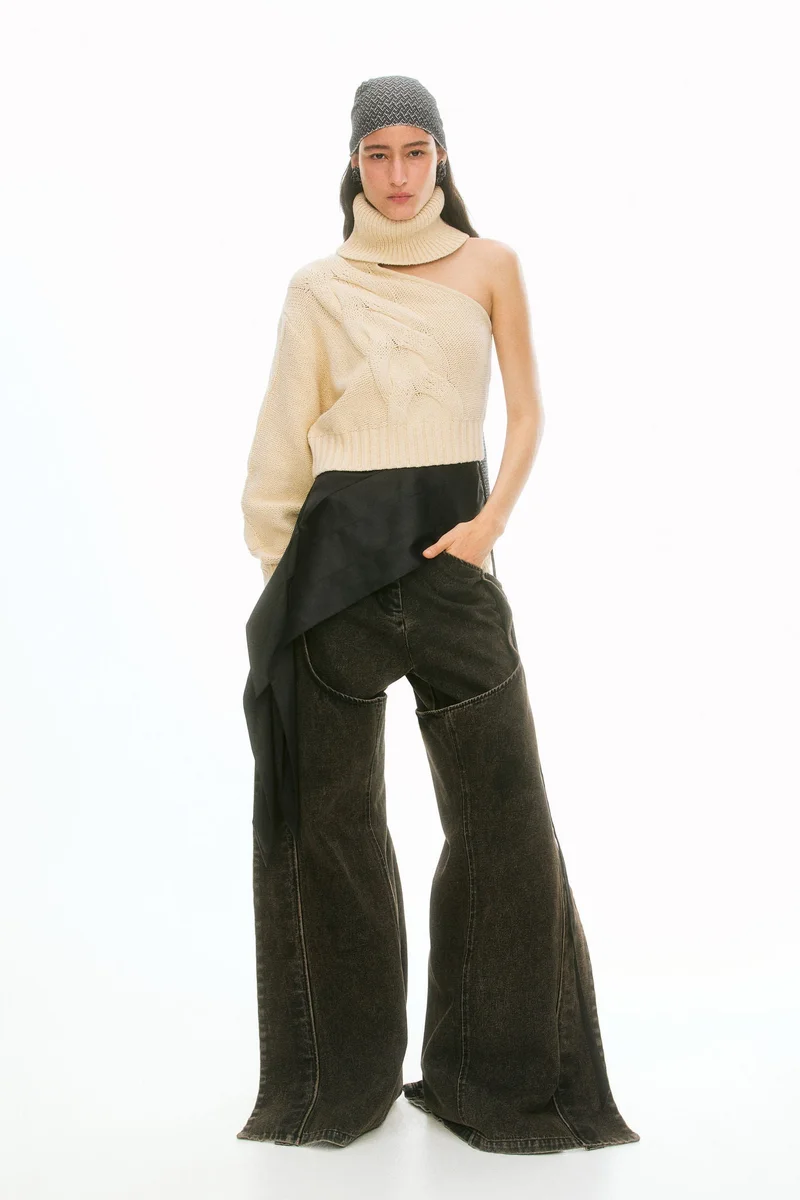 H&M Asymmetric turtleneck jumper