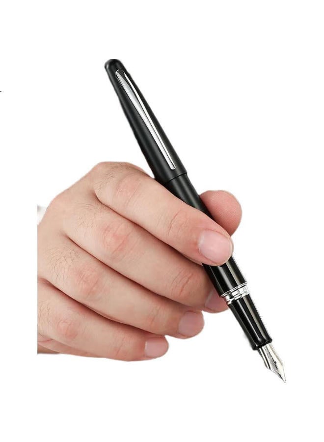 PILOT قلم حبر سائل بايلوت 88G، قلم توقيع للأعمال، جسم قلم معدني، قلم حبر لممارسة الخط، كتابة الطلاب، هدية التخرج، قلم حبر سائل، نمط أسود بسيط F Nib - Image 2