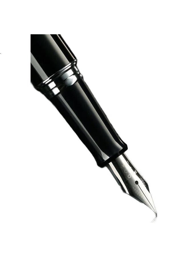 PILOT قلم حبر سائل بايلوت 88G، قلم توقيع للأعمال، جسم قلم معدني، قلم حبر لممارسة الخط، كتابة الطلاب، هدية التخرج، قلم حبر سائل، نمط أسود بسيط F Nib - Image 1