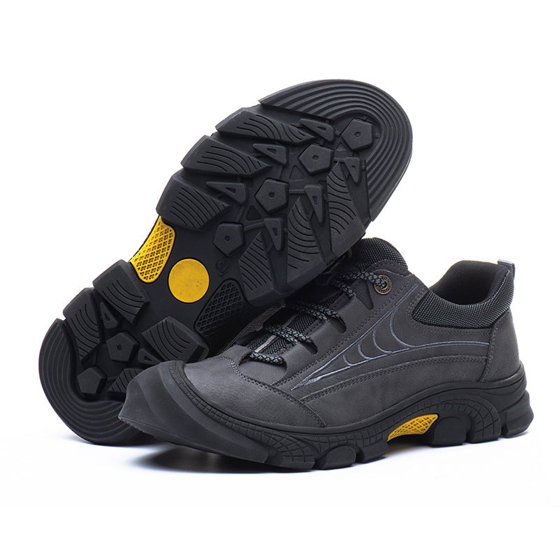 Labor Protection Shoes, Anti-Smash, Puncture-Resistant, Gray Steel Toe, Acid And Alkali Resistant, New Construction Site Safety Shoes - Image 4