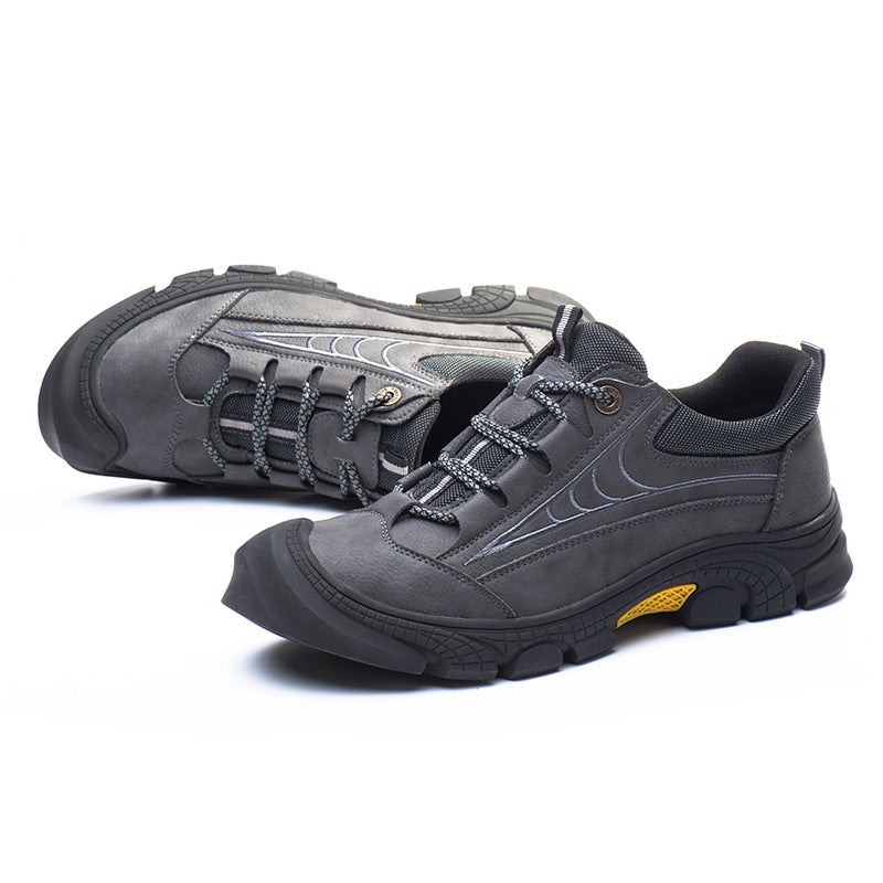 Labor Protection Shoes, Anti-Smash, Puncture-Resistant, Gray Steel Toe, Acid And Alkali Resistant, New Construction Site Safety Shoes - Image 3