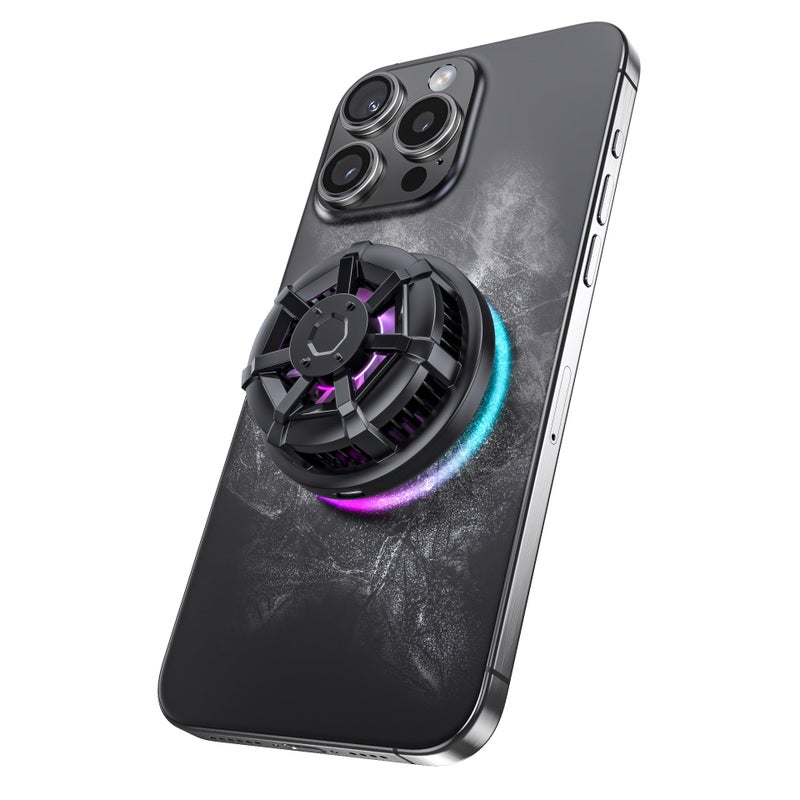 preocean Wireless Cooling Charger for MagSafe, Preocean 15W Fast Wireless Charging Pad with Built-in Fan, Phone Cooler for Gaming, Magnetic Compatible with iPhone 17/16/15/14/13/12 Series. - Image 1