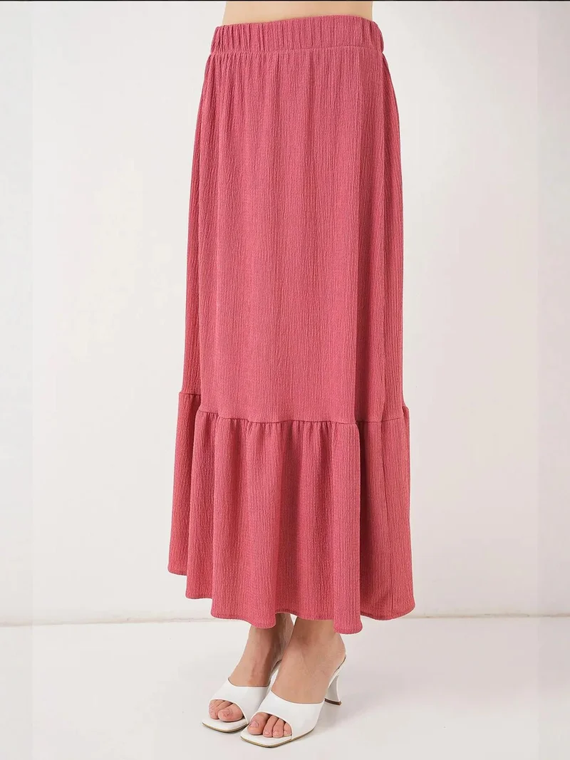 بيغ دارت تنورة ماكسي محبوكة بنسيج بارز وخصر مطاطي