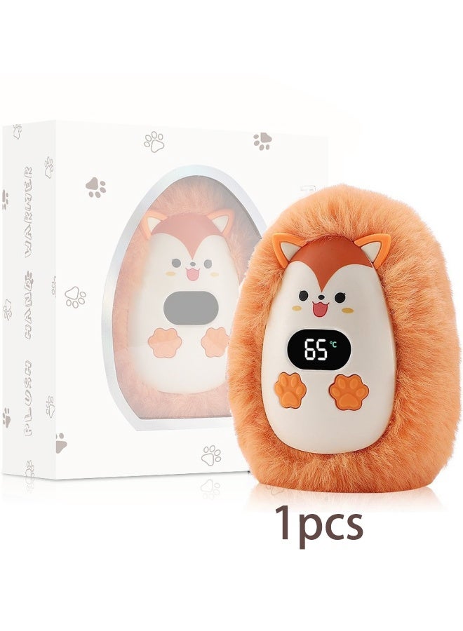 مدفأة يد كهربائية محمولة سريعة التسخين، قابلة لإعادة الشحن عبر USB، ناعمة، شتوية، صغيرة، مناسبة لصيد الأسماك والتخييم والأنشطة الخارجية، للأطفال، برتقالية - Image 1