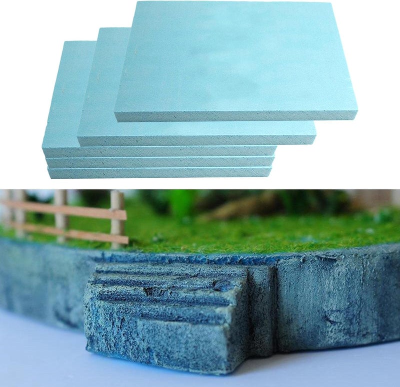 كلاراكو عبوة من 5 ألواح فوم زرقاء عالية الكثافة لقواعد بناء الديوراما، مناسبة للحرف اليدوية والهوايات، مقاس 295 × 395 × 20 مم - Image 4