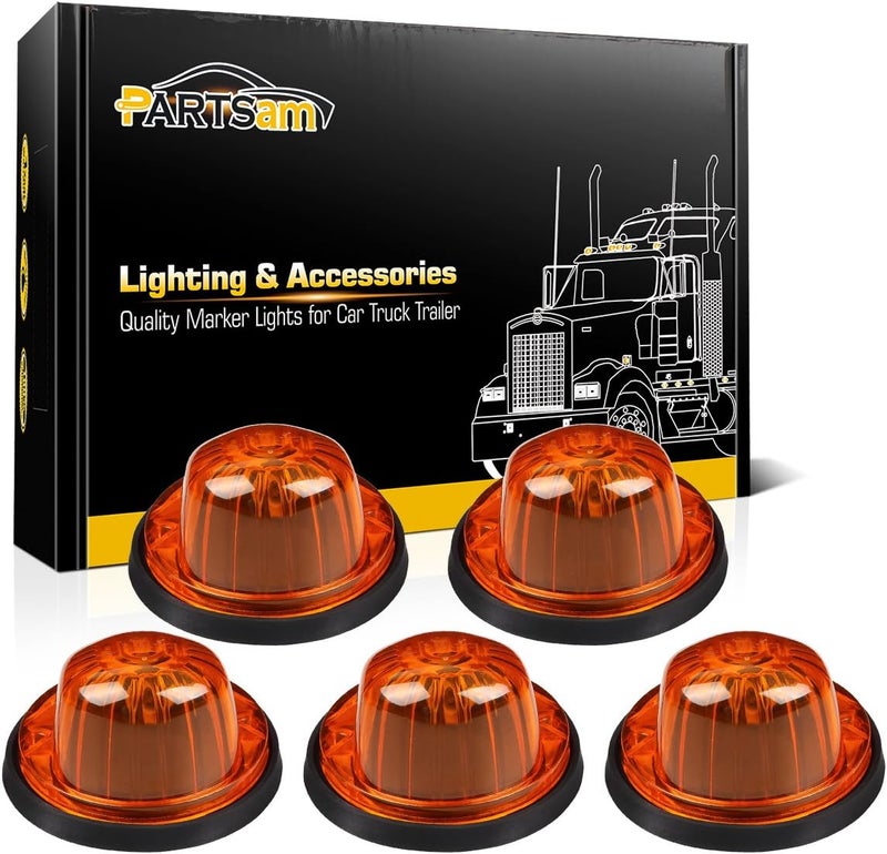 Partsam 5X Amber Roof Running Cab Marker Lights - Image 1