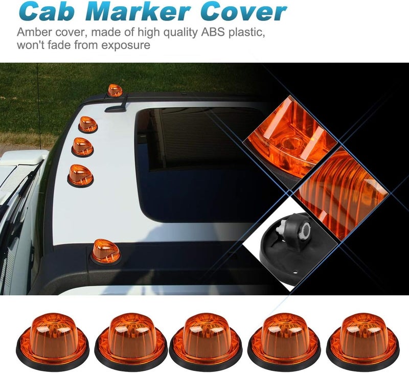 Partsam 5X Amber Roof Running Cab Marker Lights - Image 2