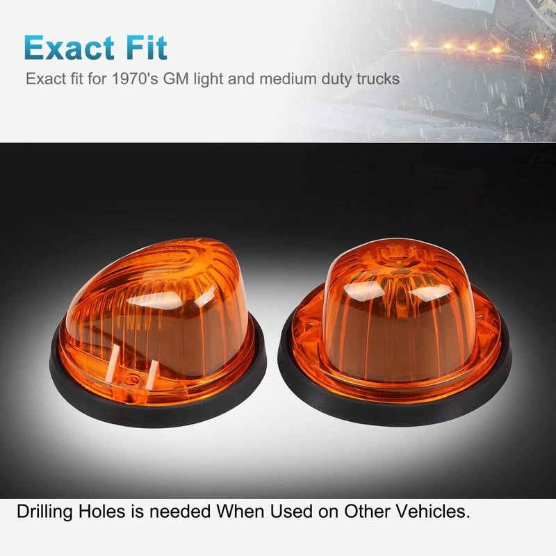 Partsam 5X Amber Roof Running Cab Marker Lights - Image 4