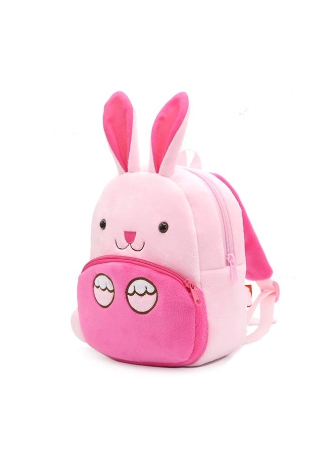 Cute Toddler Backpack Toddler Bag Plush Animal Cartoon Mini Travel Bag for Baby Girl Boy 2-6 Years(Rabbit)  - Image 2