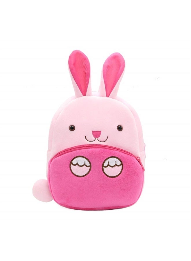 Cute Toddler Backpack Toddler Bag Plush Animal Cartoon Mini Travel Bag for Baby Girl Boy 2-6 Years(Rabbit)  - Image 1