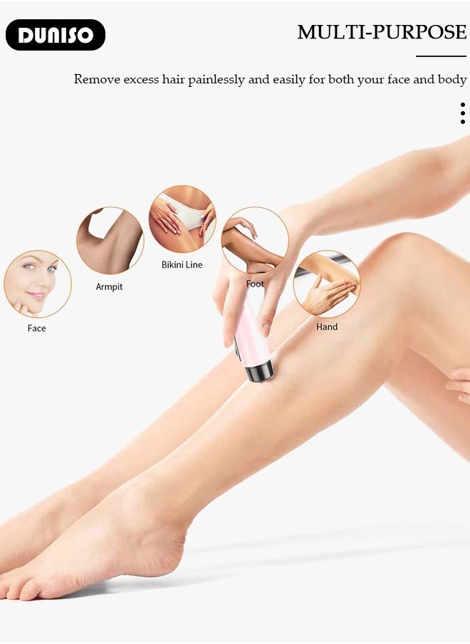 DUNISO Electric Shaver Razor for Women, Women's Painless Face Hair Remover Epilator Machine, Battery-powered, Waterproof Hair remover, Lipstick Shape for Bikini Upper Lip Areas, Chin, Eyebrow, Neck, Leg Shaver Trimmer  - Image 3