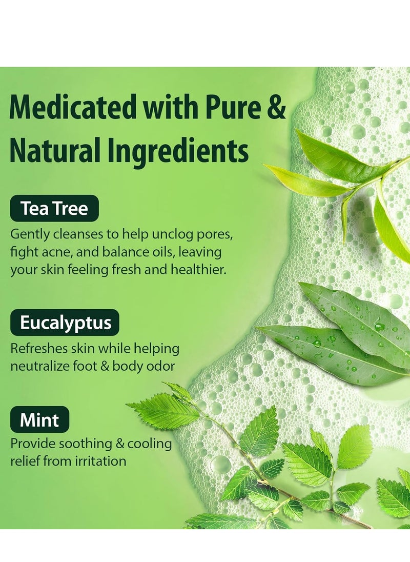 Derma-nu - Antibacterial Body Wash - Antibacterial Soap And Tea Tree Body Wash For Jock Itch, Athletes Foot, Eczema And Back Acne - Anti Bacterial Body Soap For Men And Women Safe For All Skin Types - 8 Oz - Image 1