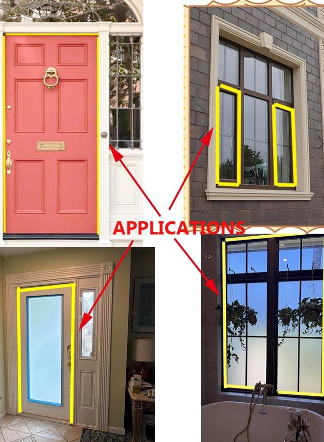 Maydos Door Coner Seal, Peel and Stick Weather Stripping Gap Filler for Door Window Jambs, Light Noise Draft Stopper with Self Adhesive, 1.8in(W) × 44in(L), 4 Pack,White - Image 2