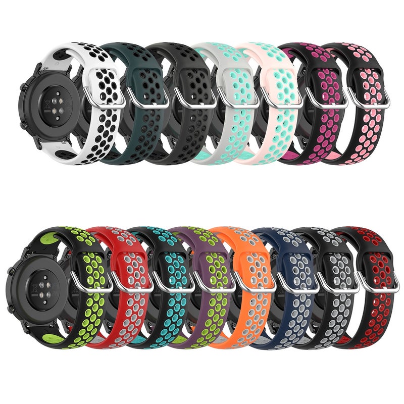 For Amazfit Gts 3 20Mm Perforated Breathable Sports Silicone Watch Band(Black) - Image 4