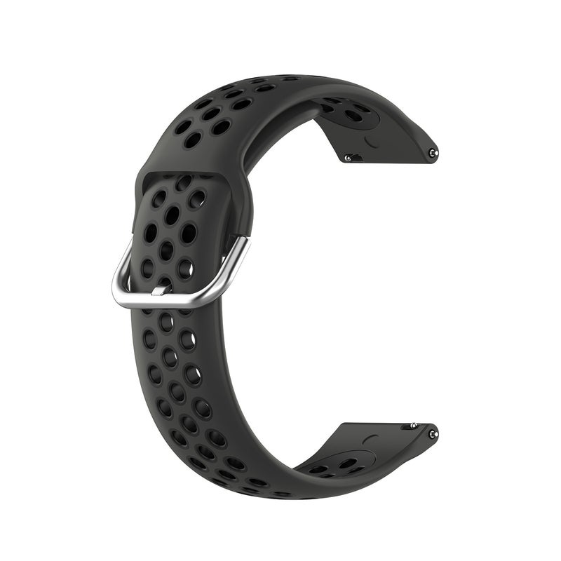 For Amazfit Gts 3 20Mm Perforated Breathable Sports Silicone Watch Band(Black) - Image 2