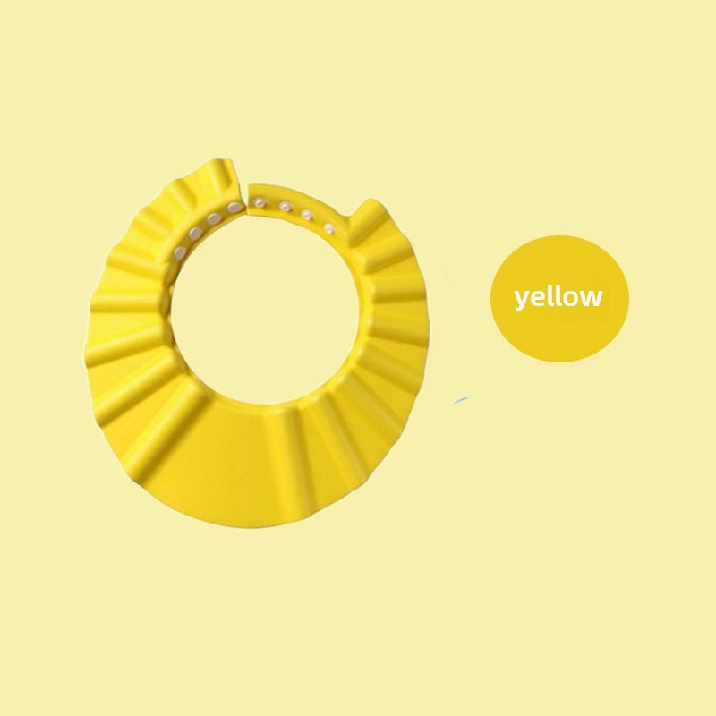 Adjustable Cartoon Kids Shower Cap Ordinary yellow 