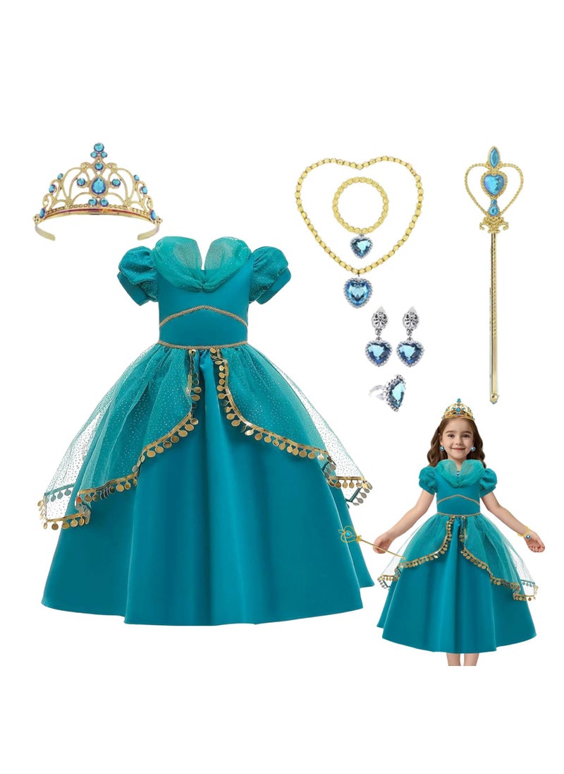 Home Smart Home Smart Princess Costume Dress for Kids' Birthday Party with Accessories – Fairy-Tale Fancy Girl Dress for Parties, Gifts, and More 