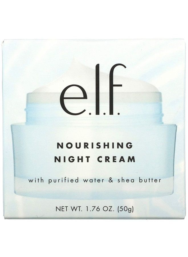 elf كريم ليلي مغذي، مرطب فائق الترطيب للوجه، غني بزبدة الشيا وزيت الجوجوبا، يهدئ البشرة وينعمها، 1.76 أونصة - Image 2