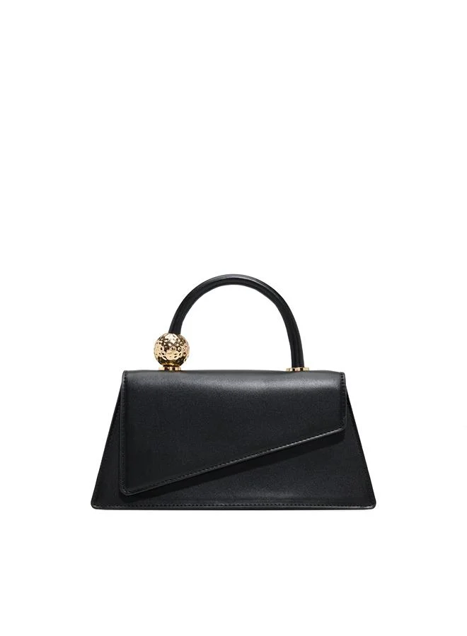 Zarriza Ladies Black Top Handle Bag