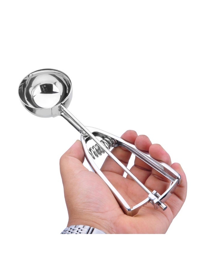 4 سم، 5 سم، 6 سم مغرفة آيس كريم من الفولاذ المقاوم للصدأ، ملعقة مكدسة، أدوات صنع كرات الفاكهة البطيخ، مجموعة من 3 قطع - Image 3